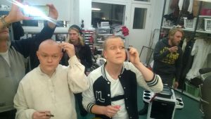Samuel Harjanne ja Petrus Kähkönen (Vampyyrien tanssi) maskissa Samuel Harjanne ja Petrus Kähkönen maskissa