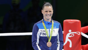 Mira Potkonen tog brons i Rio de Janeiro. Mira Potkonen, prisutdelning, OS 2016.