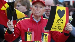 Över 10 000 personer deltog i manifestationen i Bryssel mot hat och terrorism.