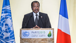 Kameruns president Paul Biya på klimatkonferensen i Paris 2015. Kameruns president Paul Biya på klimatkonferensen i Paris 2015.
