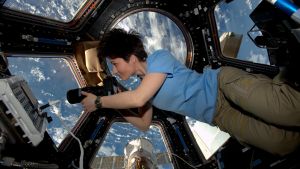 astronautti Samantha Cristoforetti ISS:llä
