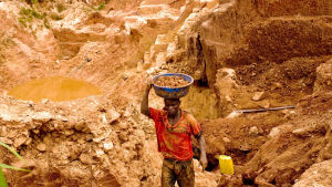 Gruvarbetare i östra Kongo. Gruvarbetare i provinsen Ituri i den östra delen av Kongo-Kinshasa