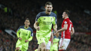 James Milner ordnade en bortaledning med sitt straffmål. James Milner.