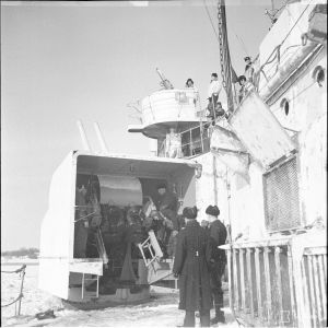 9.3.1940 Panssarilaiva Ilmarisen IT-tykki.