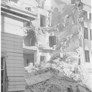 11.3.1940 Pommituksen jälkiä Kajaanissa.