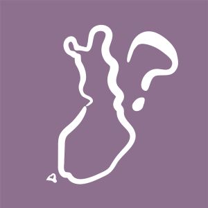 Piirros Suomen kartasta ja kysymysmerkki.
