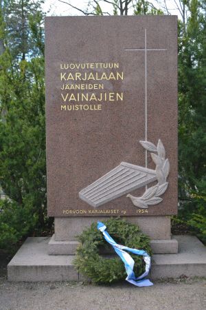 Kransnedläggning blir det kl. 13.30 hjältegravsminnesmärke vid näse begravningsplats i borgå