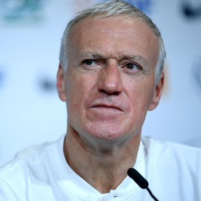 Didier Deschamps på presskonferens.