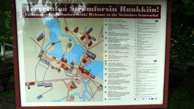 Strömfors bruk i Lovisa - infotavla
