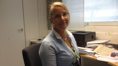Avdelningsskötare Pernilla Eriksén vid Nickby hvc