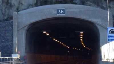 Karnaistunneln på motorvägen mellan Åbo och Helsingfors.