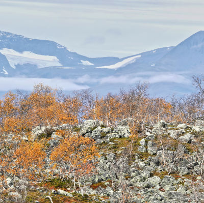 Landskap i Kilpisjärvi i Lappland den 11 september 2016.