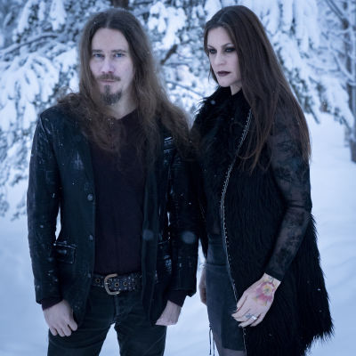 Nightwishin Tuomas Holopainen ja Floor Jansen Levillä.