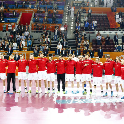 Österrikes handbollslandslag inför VM-mötet med Qatar.