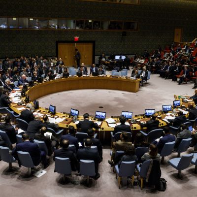 Säkerhetsrådet samlat till möte om Syrien. 