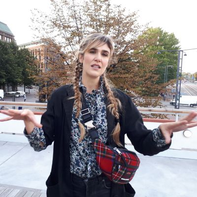 Lisa Langseth på besök i Helsingfors.