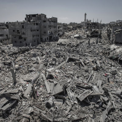 Stadsdelen Shejaiya i Gaza under eldupphöret den 26 juli