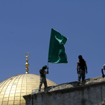 Hamasmedlemmar under festligheterna som avslutar Ramadan i juli 2015.