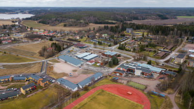 Sjundeå centrum från luften