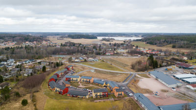 Sjundeå centrum från luften