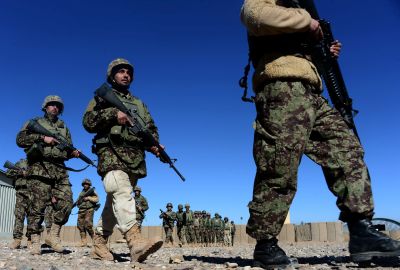 Afghanska soldater tränas av italienska Natosoldater 9.2.2017