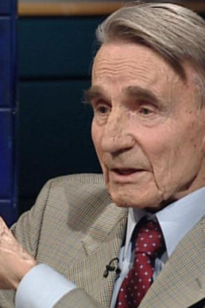 Presidentti Mauno Koivisto Arto Nybergin haastattelussa vuonna 2011.