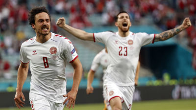 Thomas Delaney firar mål i EM.