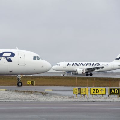 Finnairplan på Helsingfors-Vanda flygplats.
