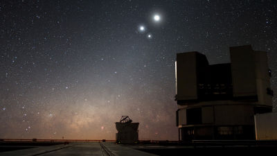 ESO:s teleskop i Paranal, Chile.