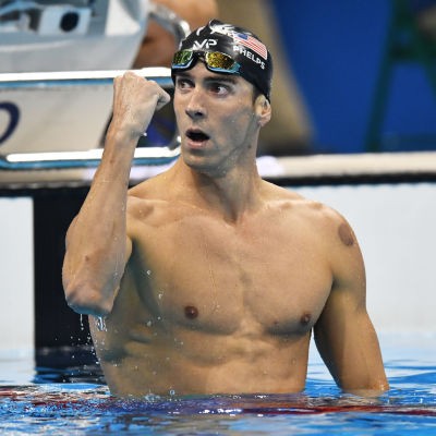 Michael Phelps var urstark på 200 meter fjärilsim.