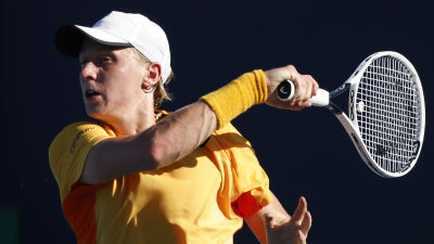 Emil Ruusuvuori i segermatchen mot Alexander Zverev.