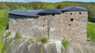 Raseborgs slott fotograferat från luften.