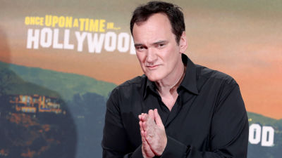 Närbild på Quentin Tarantino under premiären av Once upon a time in Hollywood i Berlin 2019.