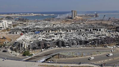 Förstörelse efter explosion i Beirut