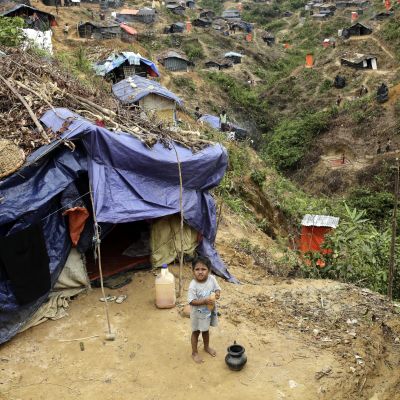 Ett flyktingläger för rohingyaflyktingar i Bangaldesh