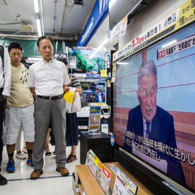 Japans kejsare Akihito i sällsynt tv-framträdande.