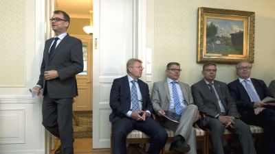Juha Sipilä (C), Jyri Häkämies, Markku Jalonen, Lauri Lyly och Sture Fjäder