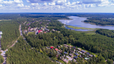 Flygbild över Ekenäs