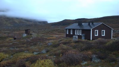 Fjällstuga på Girjas samebys marker i Gällivare.