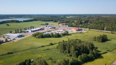 Flygbild av Läppområdet i Karis.