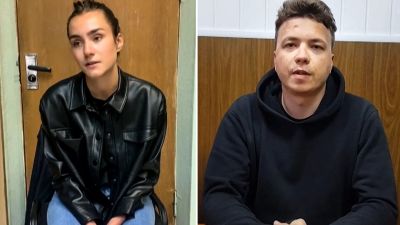 Sofia Sapega och Roman Protasevitj