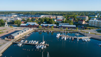 Hangö östra gästhamn från luften.