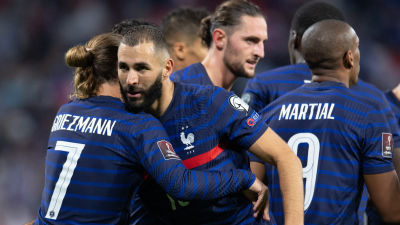 Karim Benzema och Antoine Griezmann i landslaget.
