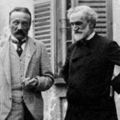 Libretisti Arrigo Boito ja säveltäjä Giuseppe Verdi