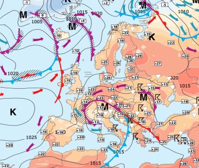 väder europa karta Värmeböljan fortsätter: Nu är det varmare i Finland än i hela 