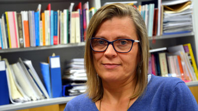 Eva Österbacka på sitt kontor i centrala Åbo.