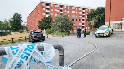 Ampumavälikohtauksen tapahtumapaikka Flemingsbergissä, Tukholmassa.