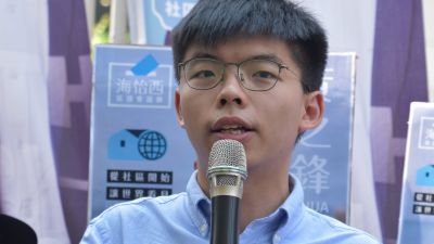 Porträtt på Joshua Wong.