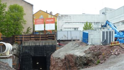 Bygge av metrostation
