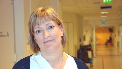 Avdelningsskötare Katarina Sjöblom på VNS.
